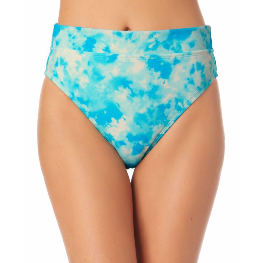 California Waves Juniors' Printed High-Waist Bikini Bottoms